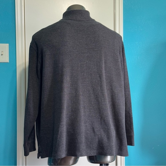 Polo Ralph Lauren Charcoal Knit Quarter Zip collared Sweater 2XL GuC - Picture 5 of 11